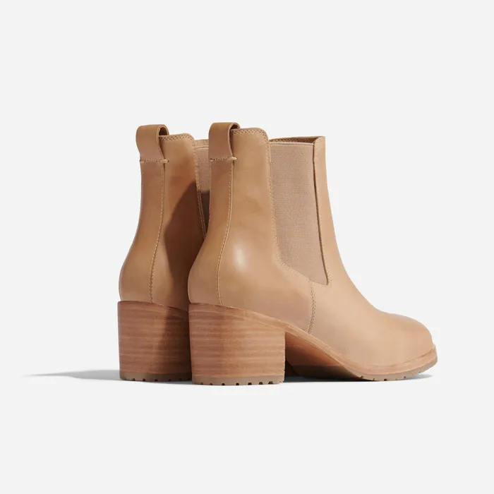 Women Nisolo Boots Ana GoTo Heeled Chelsea Boot Almond