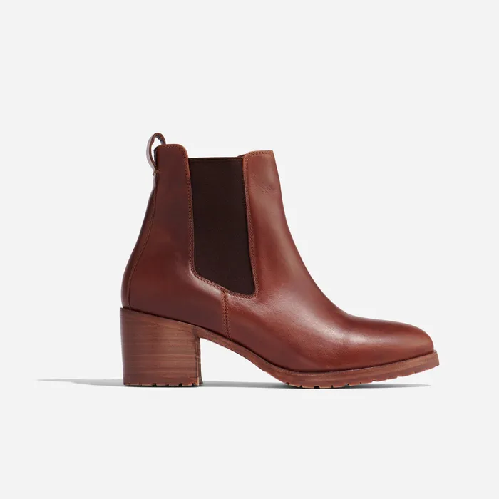 Women Nisolo Boots Ana GoTo Heeled Chelsea Boot Auburn