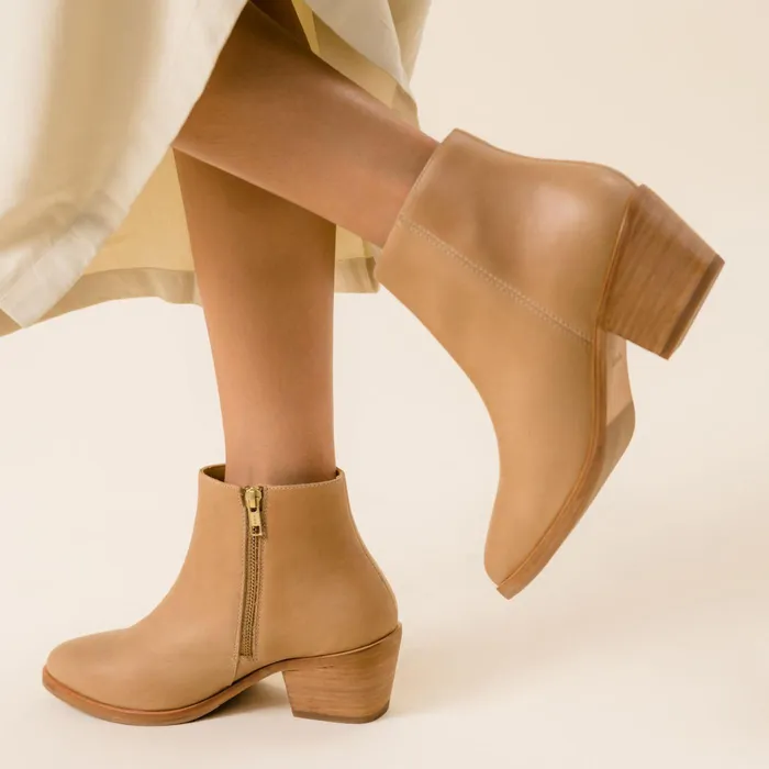 Women Nisolo Boots Marisa Inside Zip Boot Almond