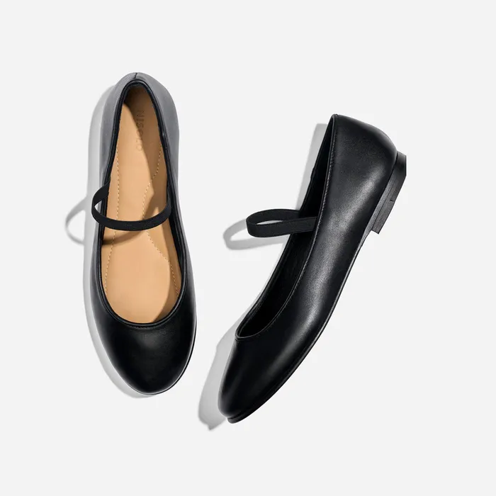 Women Nisolo Flats and Slip Ons Bea GoTo Mary Jane Black