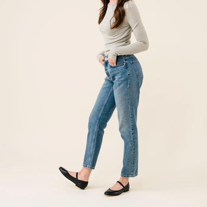 Women Nisolo Flats and Slip Ons Bea GoTo Mary Jane Black