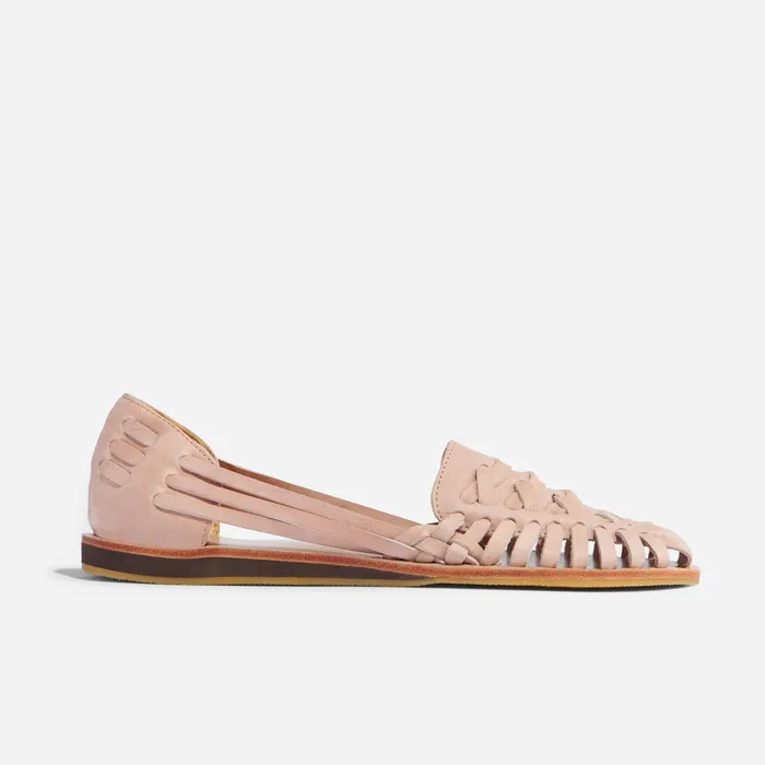 Women Nisolo Flats and Slip Ons Huarache Sandal Desert Rose