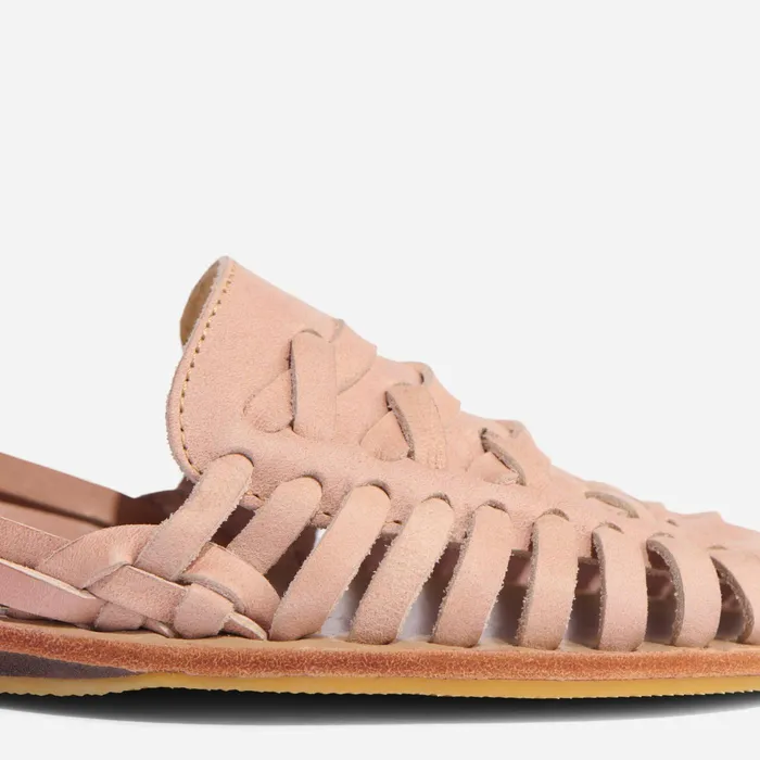 Women Nisolo Flats and Slip Ons Huarache Sandal Desert Rose
