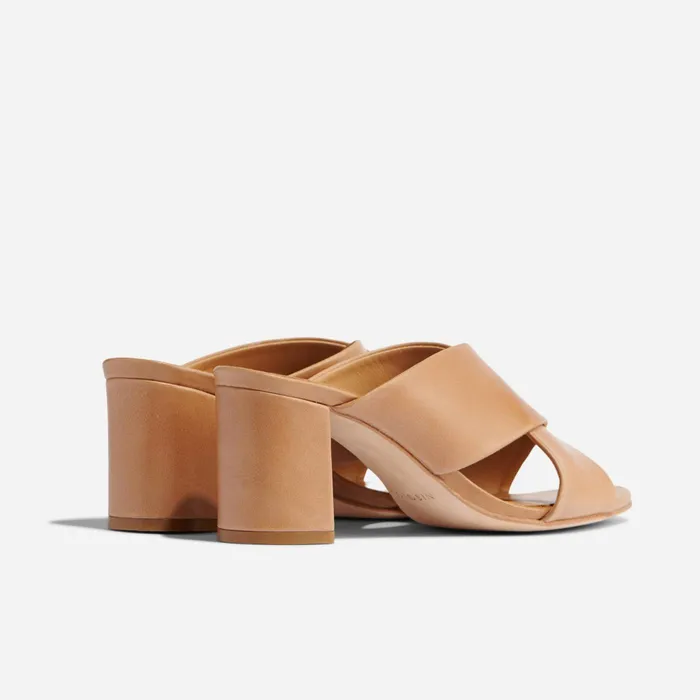 Women Nisolo Heels Carina Cross Strap Mule Almond