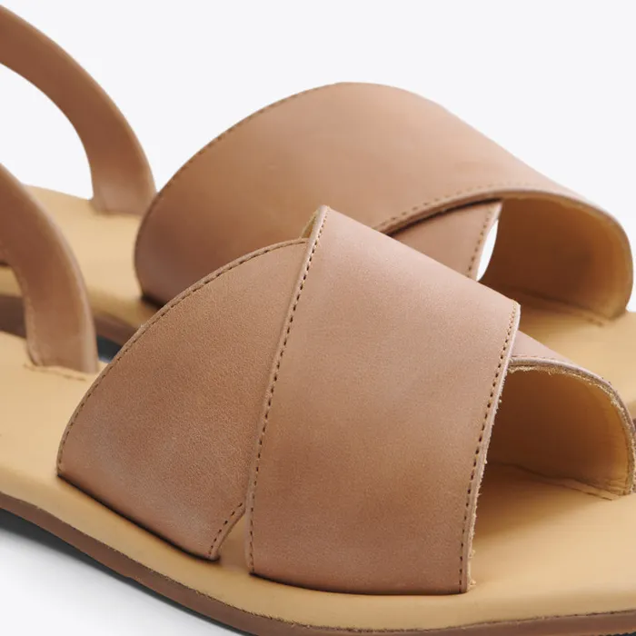 Women Nisolo Sandals AllDay Cross Strap Sandal Almond