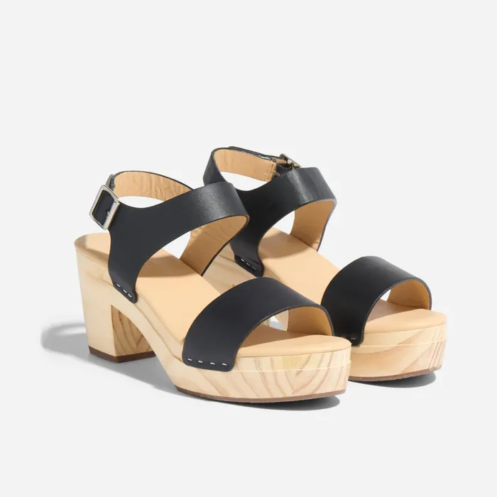 Women Nisolo Sandals AllDay Open Toe Clog Black