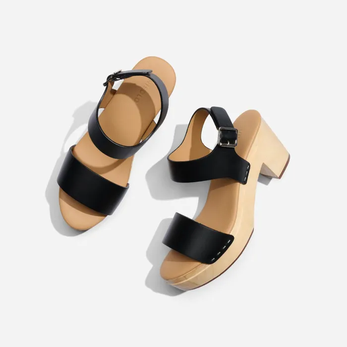 Women Nisolo Sandals AllDay Open Toe Clog Black
