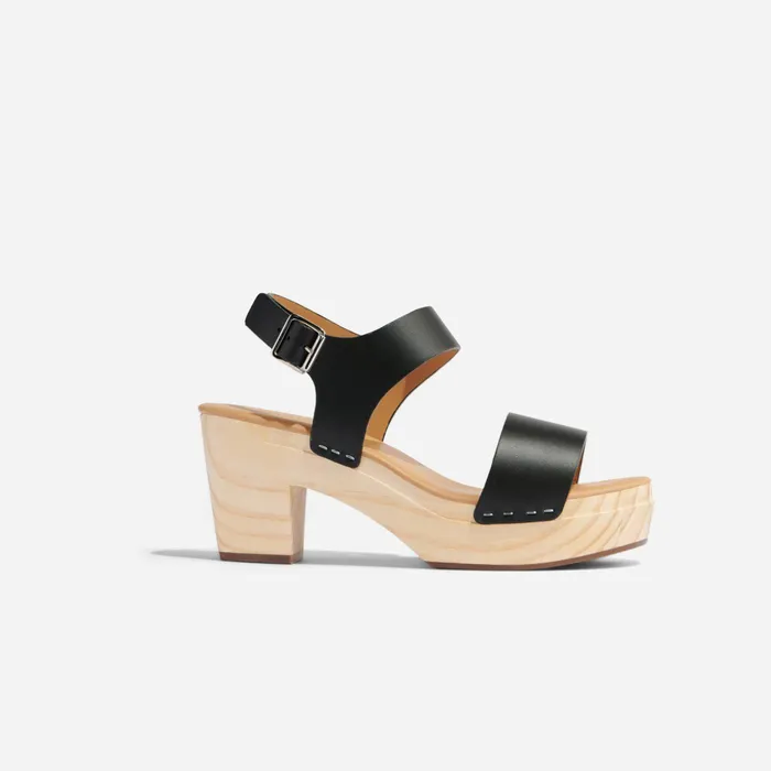 Women Nisolo Sandals AllDay Open Toe Clog Black
