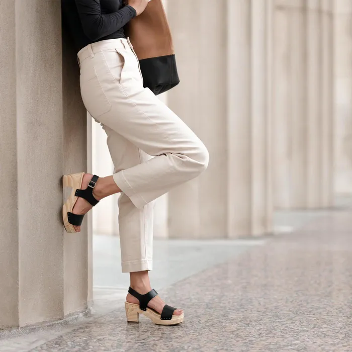 Women Nisolo Sandals AllDay Open Toe Clog Black