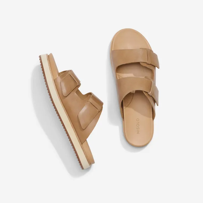 Women Nisolo Sandals Ella Flatform Slide Almond