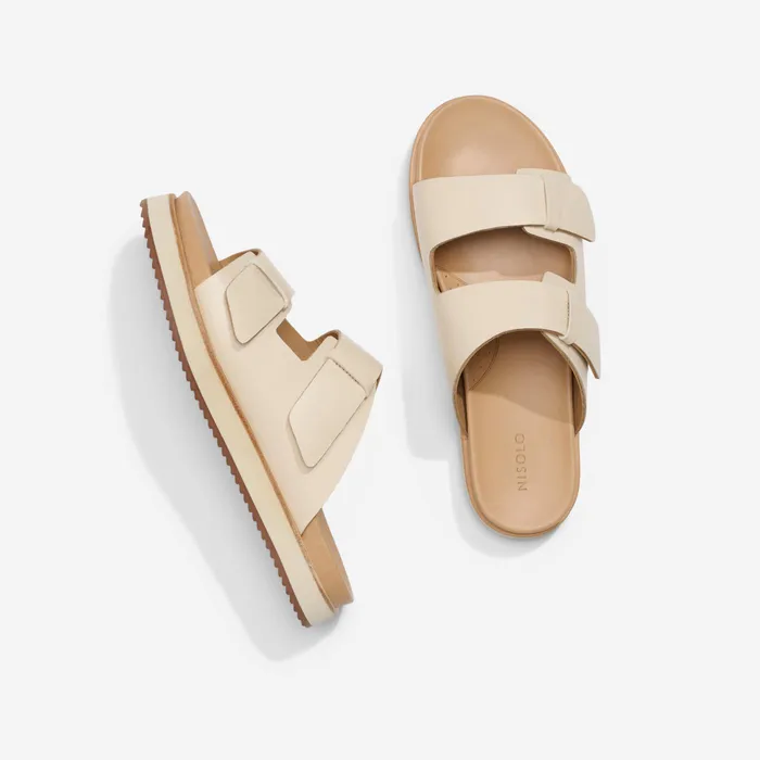 Women Nisolo Sandals Ella Flatform Slide Bone