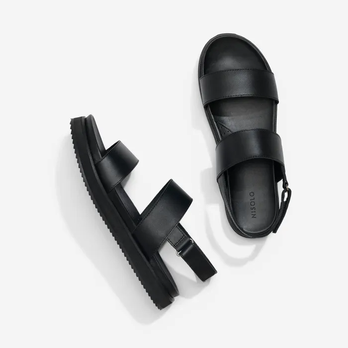 Women Nisolo Sandals GoTo Flatform Sandal 20 BlackBlack