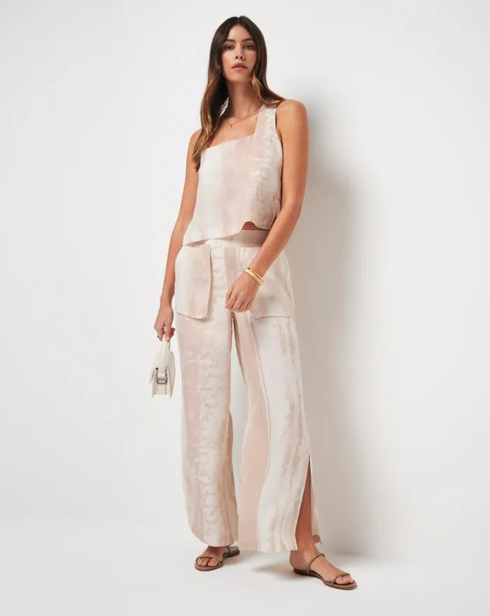 Women ON THE WING WIDE LEG PANT Brazilian Sand TravisMathew Pants