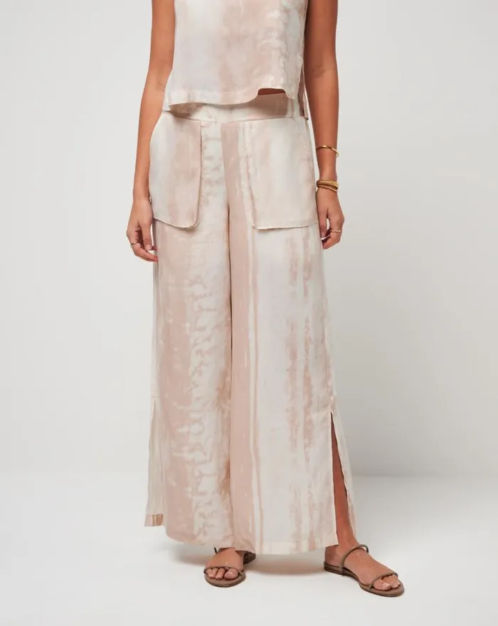 Women ON THE WING WIDE LEG PANT Brazilian Sand TravisMathew Pants