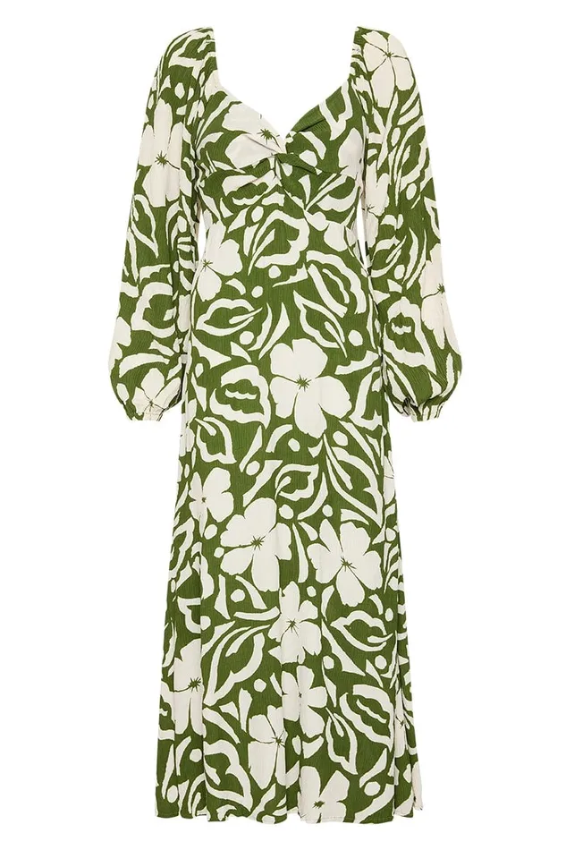 Women Ondina Midi Dress Pavito Floral Olive 8211 Final Sale Faithfull The Brand Dresses Women Ondina Midi Dress Pavito Floral Olive 8211 Final Sale Faithfull The Brand Dresses