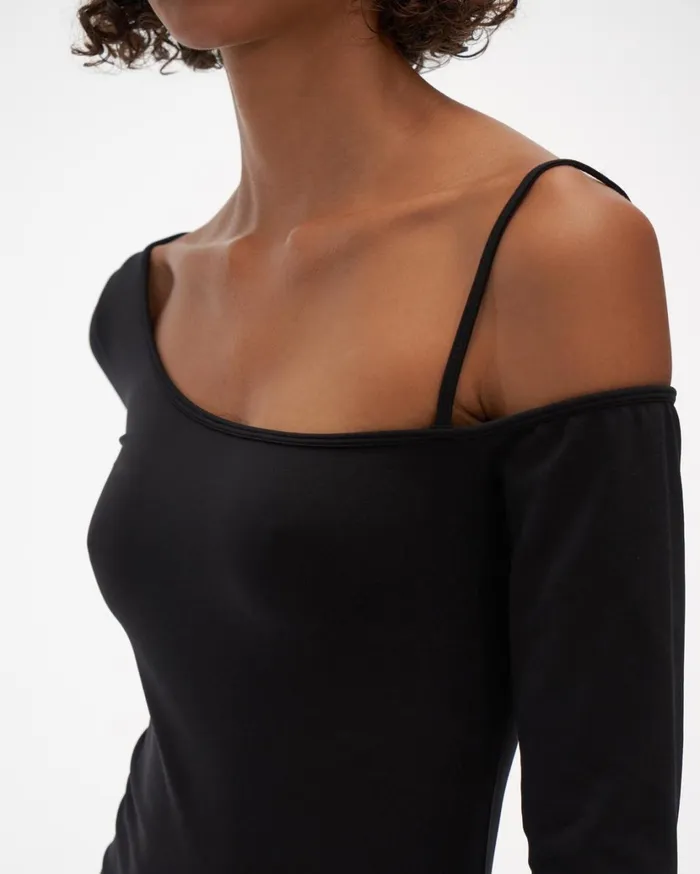 Women One Shoulder Dress Black Helmut Lang Dresses