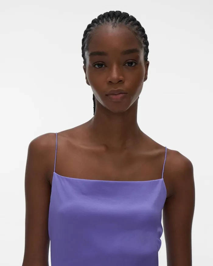 Women OpenBack Silk Mini Dress Voltaic Purple Helmut Lang Dresses