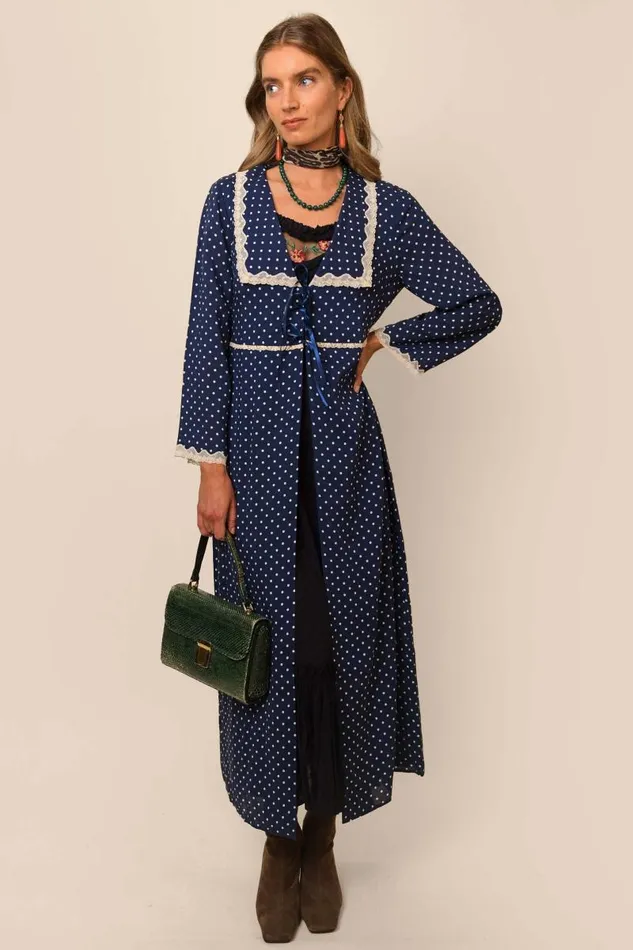 Women Outerwear RIXO Mallory Polka Dot Navy Women Outerwear RIXO Mallory Polka Dot Navy