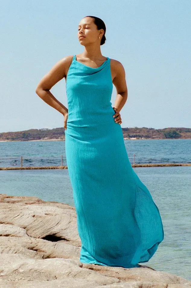 Women Palermo Maxi Dress Turquoise 8211 Final Sale Faithfull The Brand Dresses Women Palermo Maxi Dress Turquoise 8211 Final Sale Faithfull The Brand Dresses