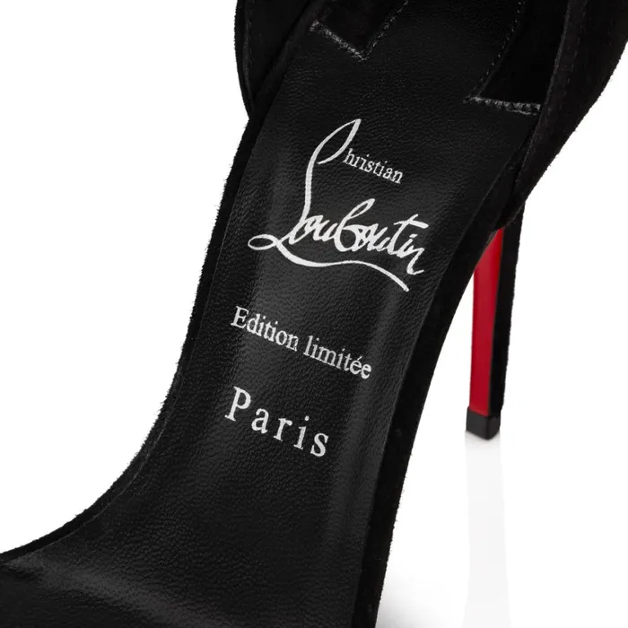 Women Palma 100 Mm Sandals 8211 Fabric And Veau Velours 8211 Black Black Christian Louboutin Sandals and Slides