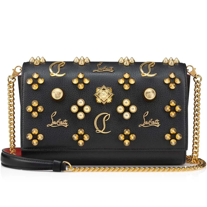 Women Paloma Clutch 8211 Grained Calf Leather And Spikes Loubinthesky Seville 8211 Black Black Christian Louboutin Shoulder Bags Women Paloma Clutch 8211 Grained Calf Leather And Spikes Loubinthesky Seville 8211 Black Black Christian Louboutin Shoulder Bags