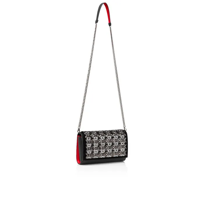 Women Paloma Clutch Clutch 8211 Glittered Calf Leather And Strass 8211 Black Black Christian Louboutin Clutches and Evening Bags