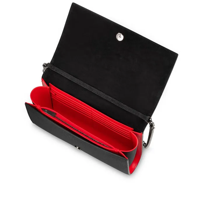 Women Paloma Clutch Clutch 8211 Glittered Calf Leather And Strass 8211 Black Black Christian Louboutin Clutches and Evening Bags