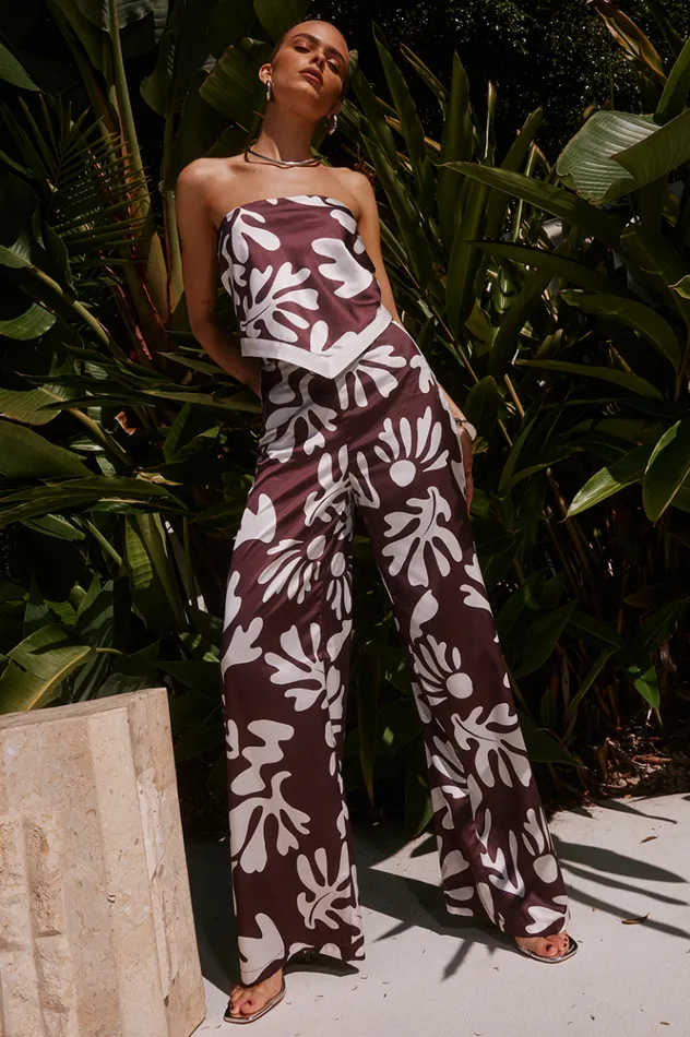 Women Pants Runaway The Label AVIANNA PANT Chocolate Botanica