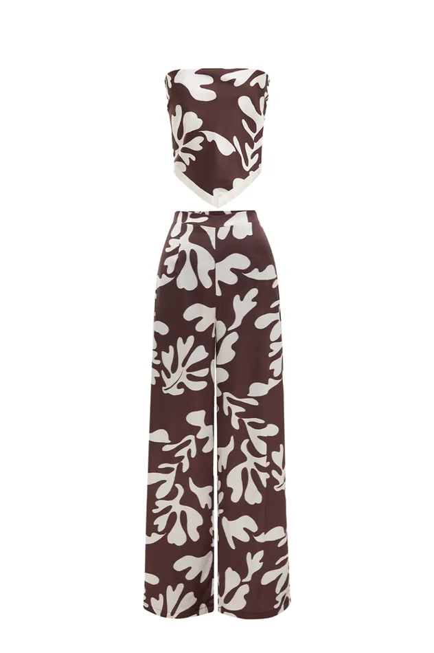 Women Pants Runaway The Label AVIANNA PANT Chocolate Botanica Women Pants Runaway The Label AVIANNA PANT Chocolate Botanica