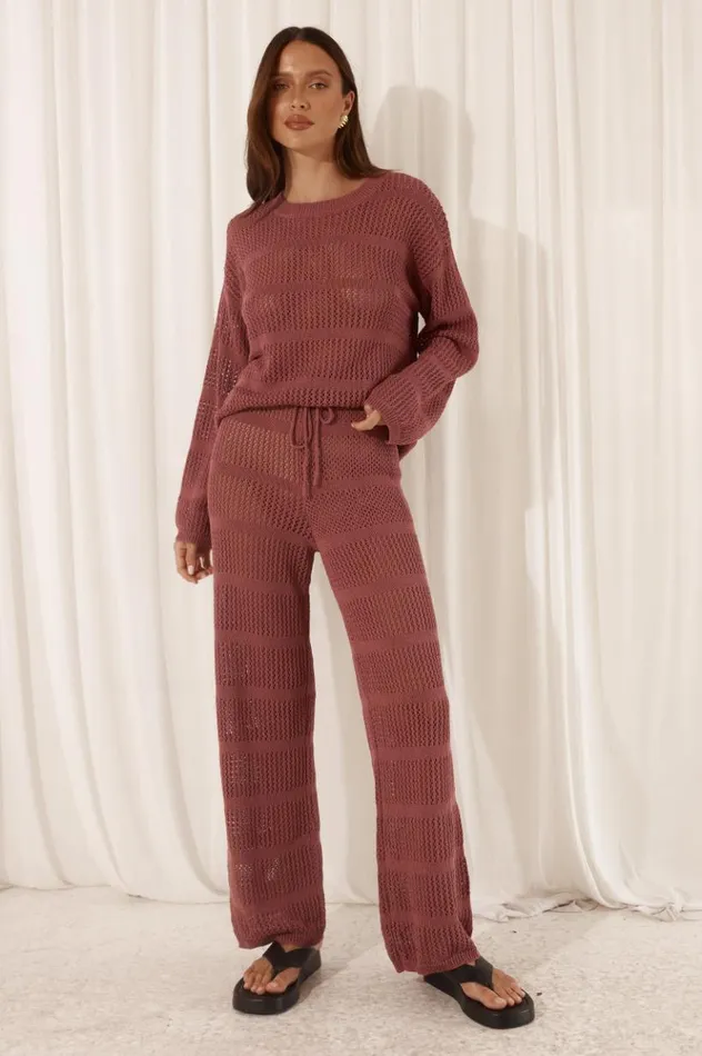 Women Pants Runaway The Label CRAWFORD PANT Rose