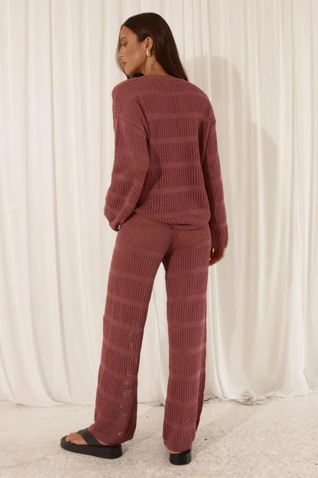 Women Pants Runaway The Label CRAWFORD PANT Rose