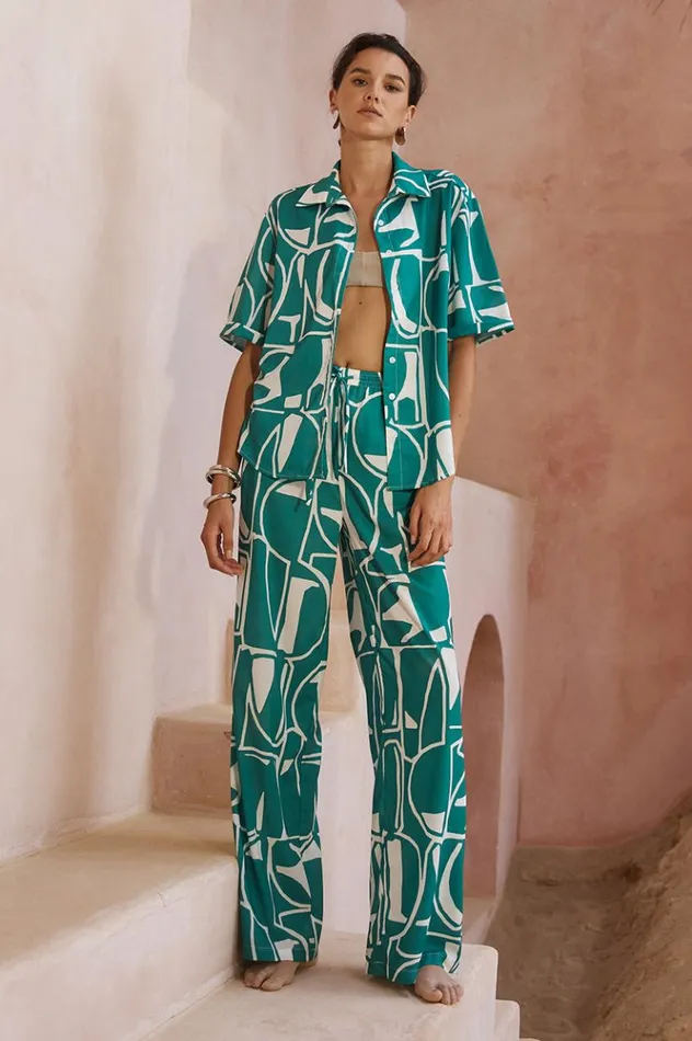 Women Pants Runaway The Label GIANI PANT Green