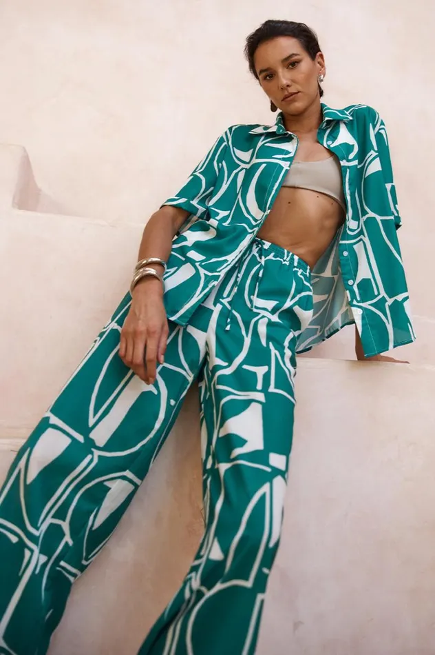 Women Pants Runaway The Label GIANI PANT Green