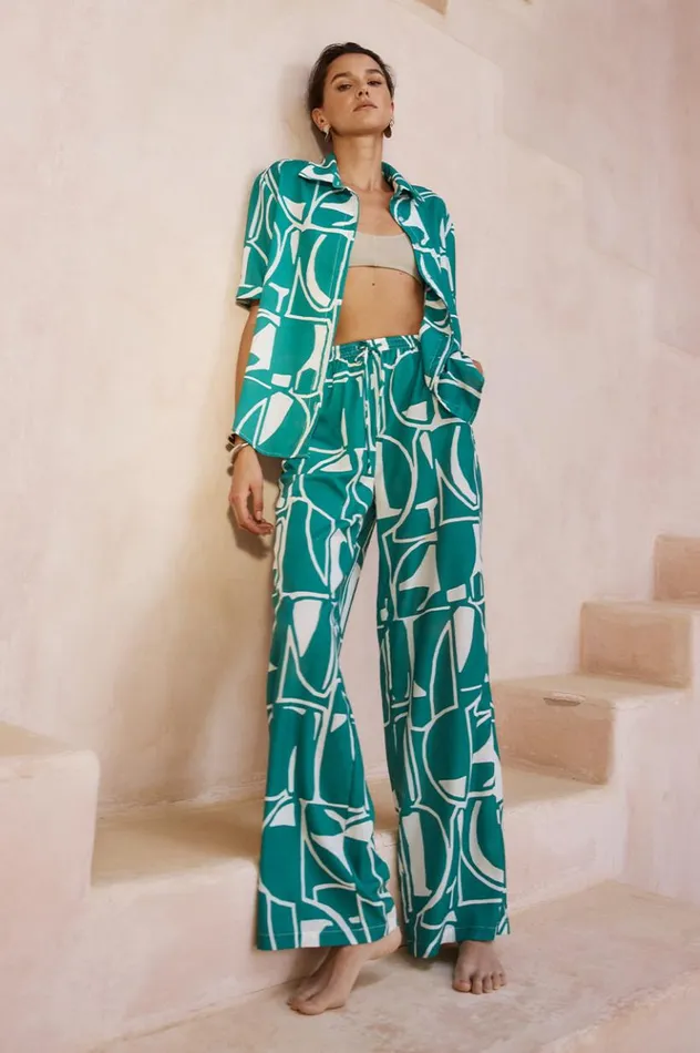 Women Pants Runaway The Label GIANI PANT Green