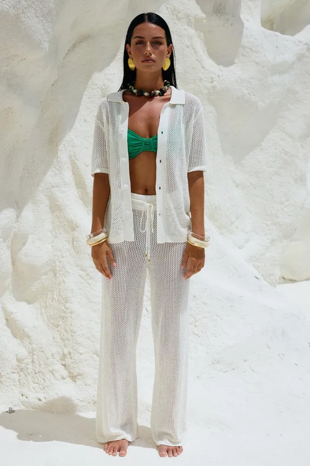 Women Pants Runaway The Label MYRAH PANT White