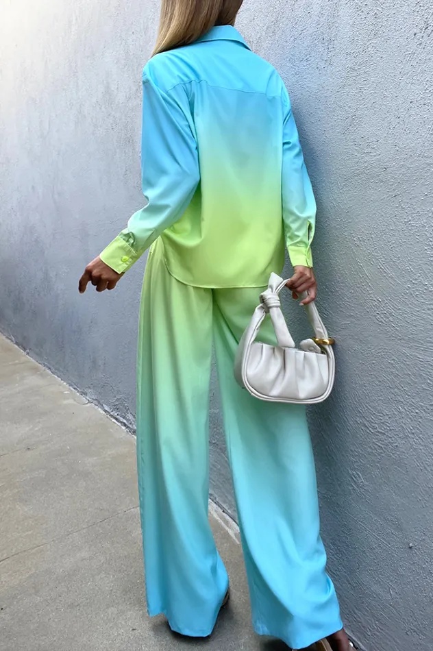 Women Pants Runaway The Label SUELA PANT Aqualime