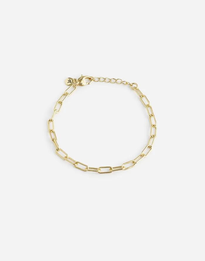 Women Paperclip Chain Bracelet Pale Gold Madewell Jewelry