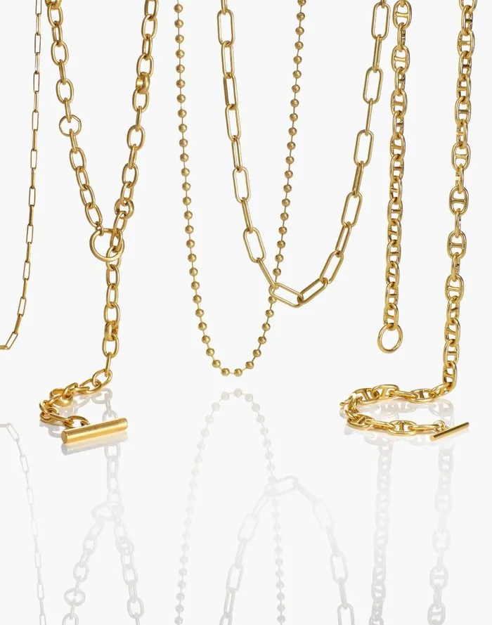 Women Paperclip Chain Necklace Vintage Gold Madewell Jewelry