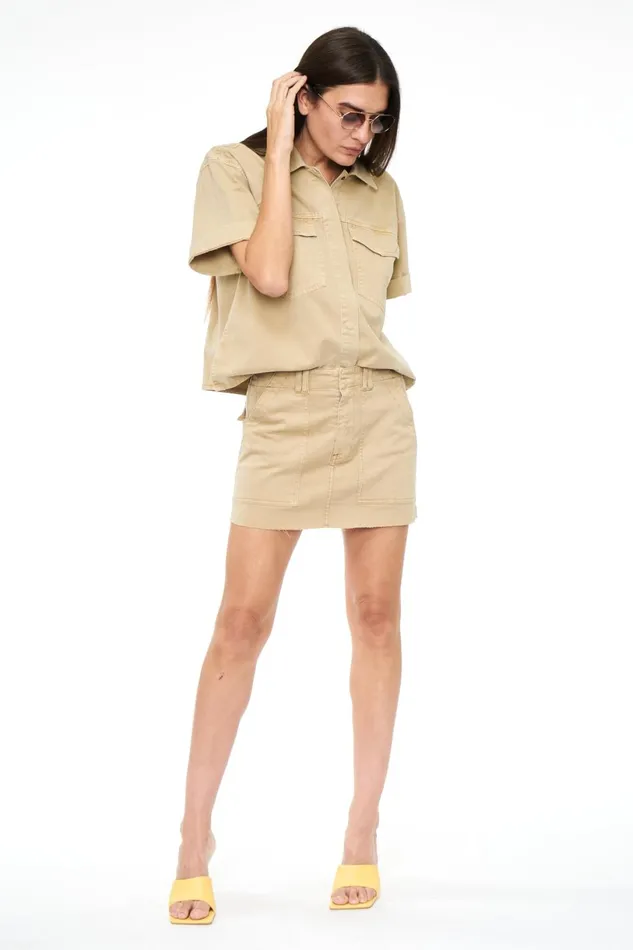 Women Penelope Mid Rise Utility Skirt 8211 Canoe Pistola Denim Skirts
