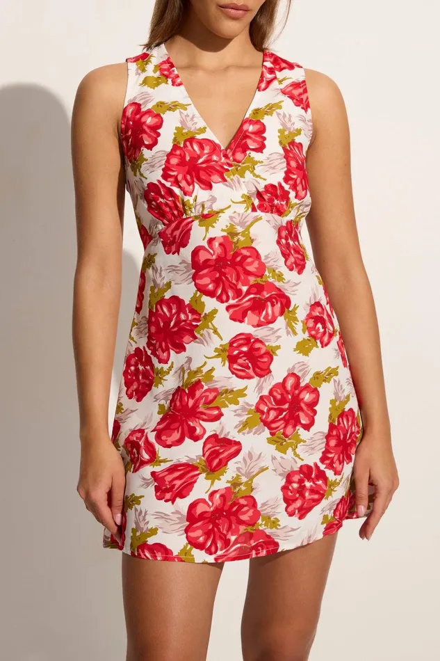 Women Penne Mini Dress Isadora Floral Red 8211 Final Sale Faithfull The Brand Dresses Women Penne Mini Dress Isadora Floral Red 8211 Final Sale Faithfull The Brand Dresses
