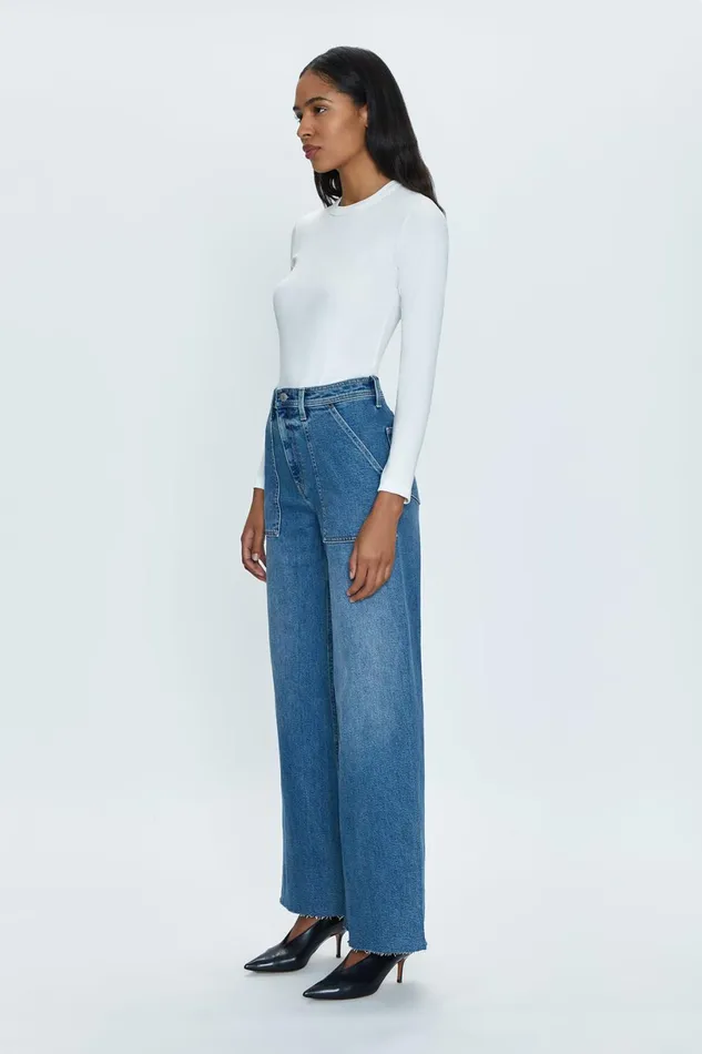 Women Penny High Rise Wide Jean 8211 Canal Pistola Denim Denim