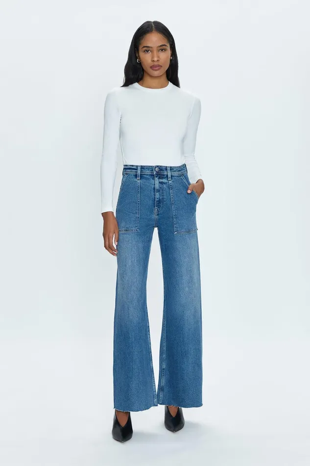 Women Penny High Rise Wide Jean 8211 Canal Pistola Denim Denim