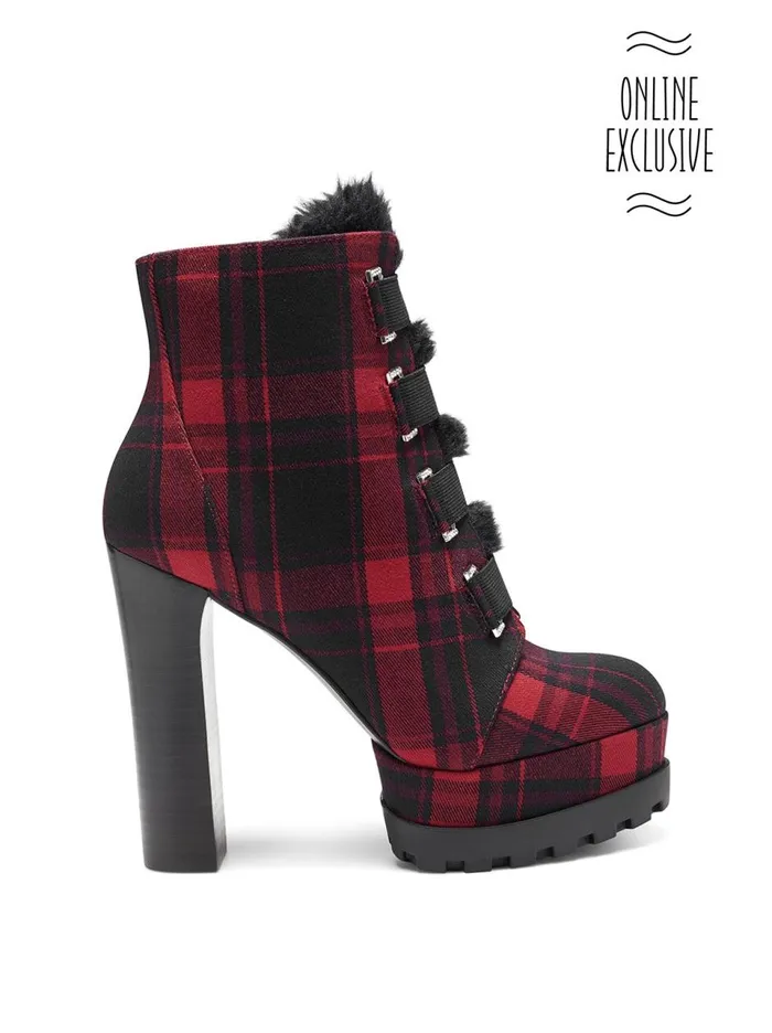Women Platforms Jessica Simpson Irrena Boot In Red Plaid Red Plaid