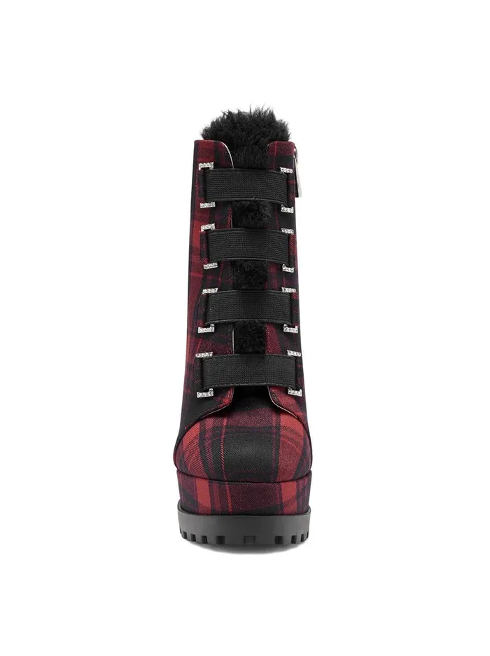 Women Platforms Jessica Simpson Irrena Boot In Red Plaid Red Plaid
