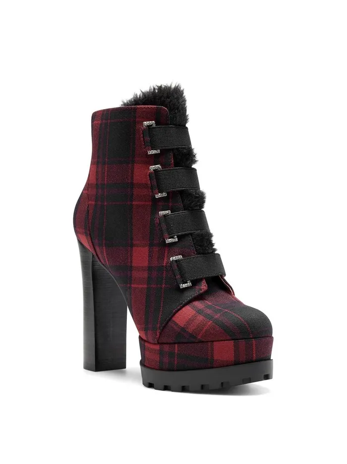 Women Platforms Jessica Simpson Irrena Boot In Red Plaid Red Plaid