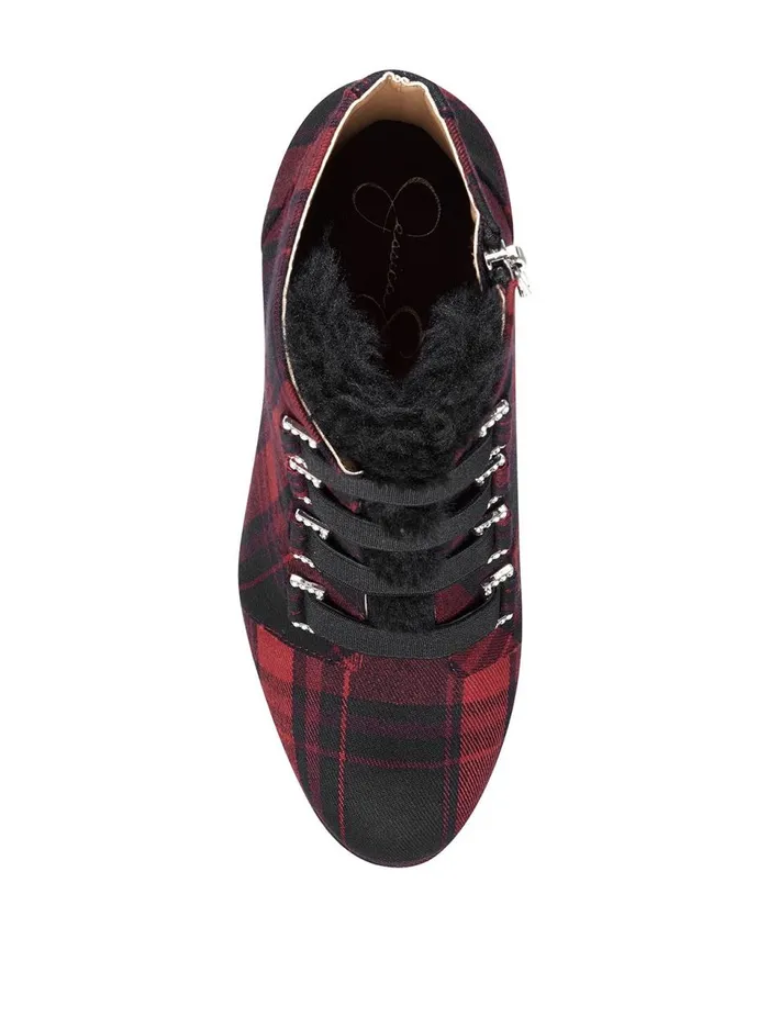 Women Platforms Jessica Simpson Irrena Boot In Red Plaid Red Plaid