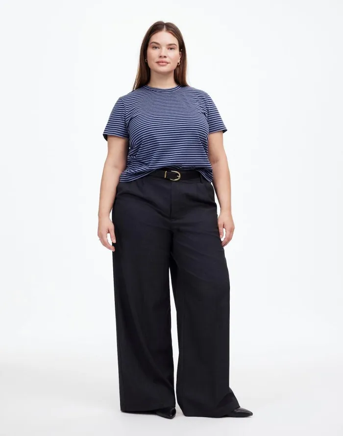 Women Plus Cotton Perfect Crewneck Tee Teapot Blue Madewell Tees