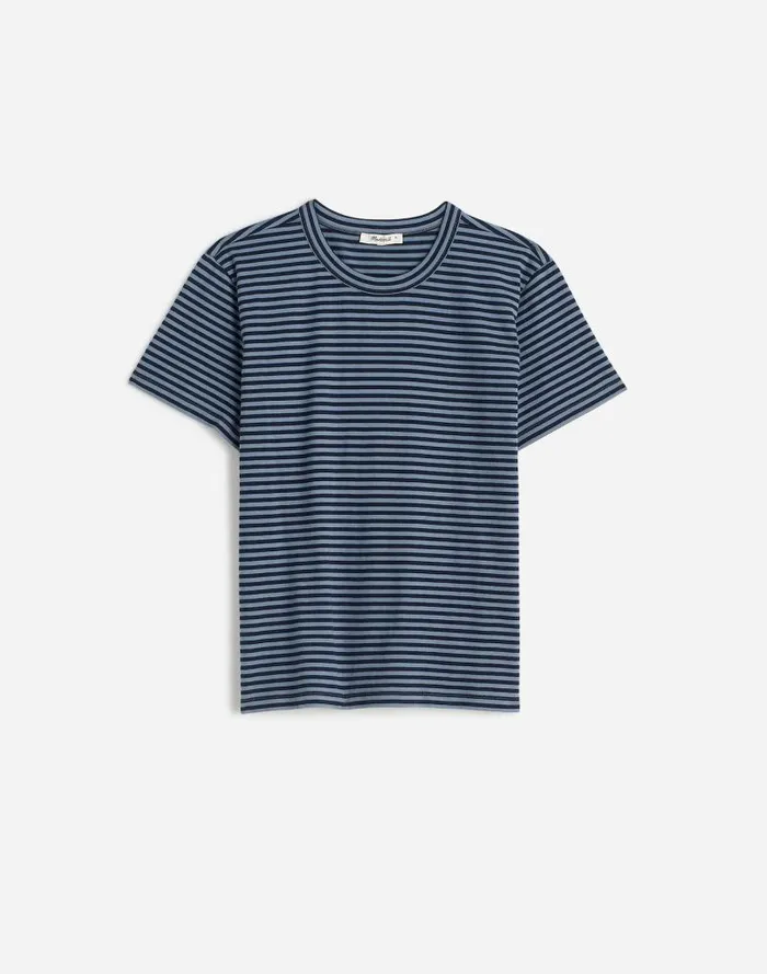Women Plus Cotton Perfect Crewneck Tee Teapot Blue Madewell Tees