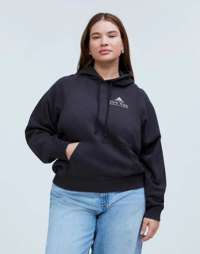 Women Plus Madewell X NYBG Graphic Terry Relaxed RaglanSleeve Sweatshirt Black Coal Madewell Loungewear Women Plus Madewell X NYBG Graphic Terry Relaxed RaglanSleeve Sweatshirt Black Coal Madewell Loungewear