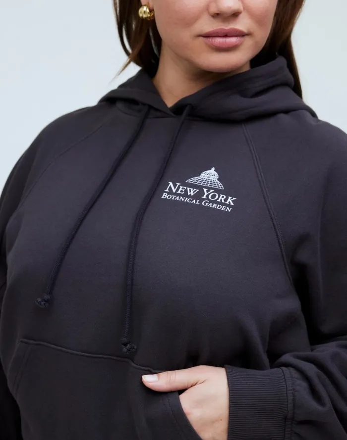 Women Plus Madewell X NYBG Graphic Terry Relaxed RaglanSleeve Sweatshirt Black Coal Madewell Loungewear